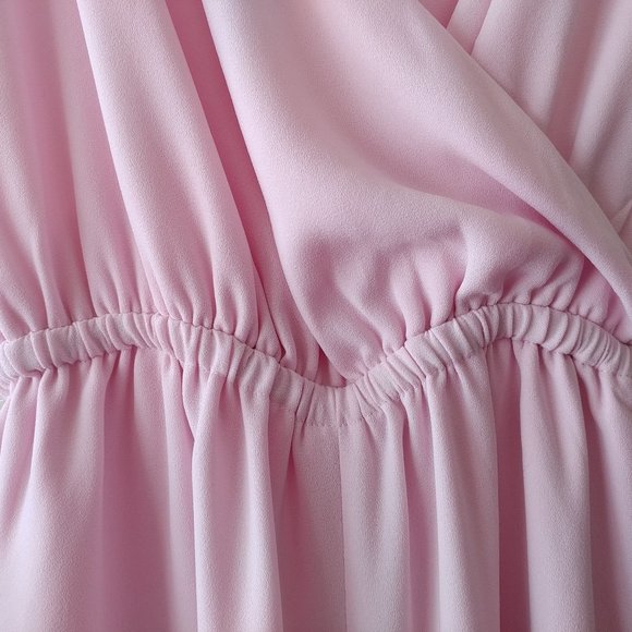 Aritzia Wilfred Melodie Jumpsuit V-Neck Wide Leg Blush Pink - Picture 9 of 16